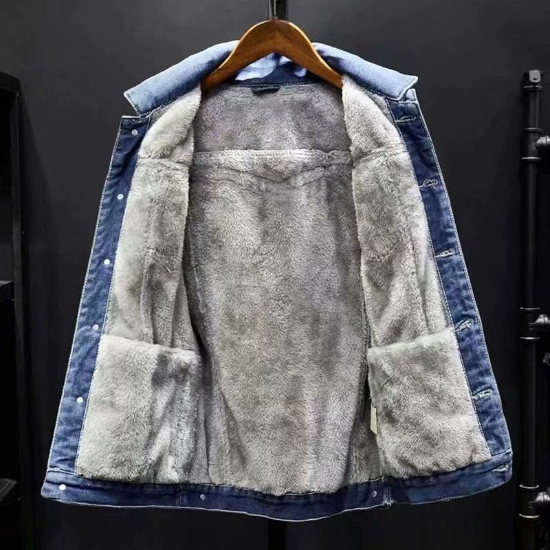 Giacca invernale da uomo in denim
