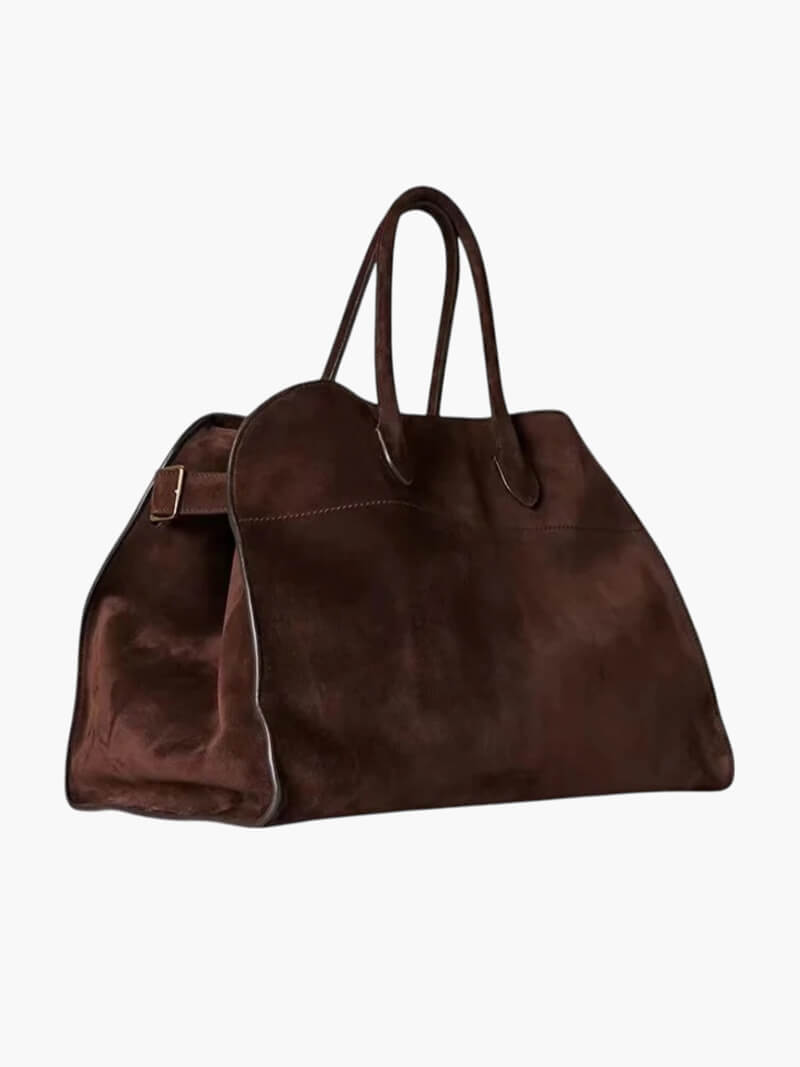Damen-Vintage-Tasche aus veganem Leder, 38 × 28 × 23 cm