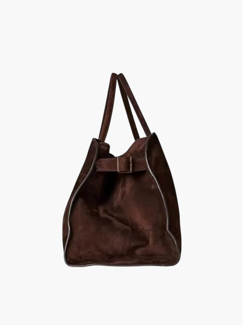 Damen-Vintage-Tasche aus veganem Leder, 38 × 28 × 23 cm