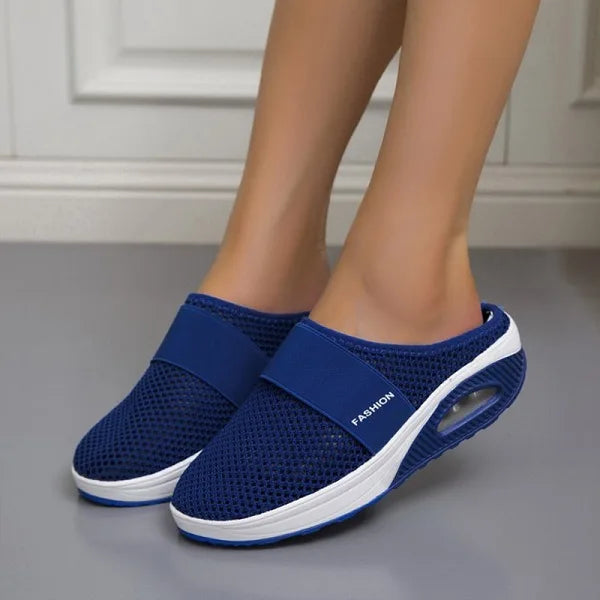 Drune Damen Slip-On-Slipper aus Mesh mit strukturierter Sohle