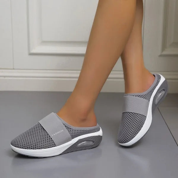 Drune Damen Slip-On-Slipper aus Mesh mit strukturierter Sohle