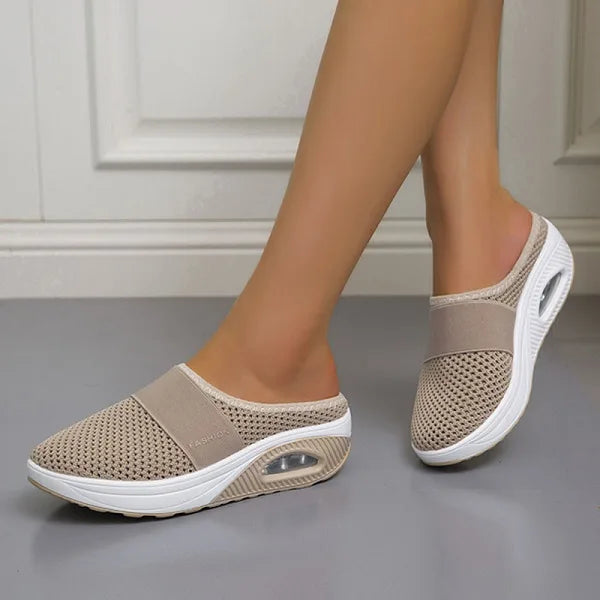 Drune Damen Slip-On-Slipper aus Mesh mit strukturierter Sohle