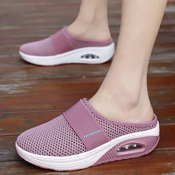 Drune Damen Slip-On-Slipper aus Mesh mit strukturierter Sohle