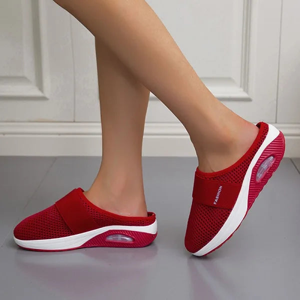 Drune Damen Slip-On-Slipper aus Mesh mit strukturierter Sohle