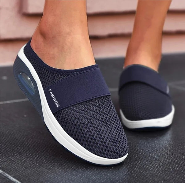 Drune Damen Slip-On-Slipper aus Mesh mit strukturierter Sohle