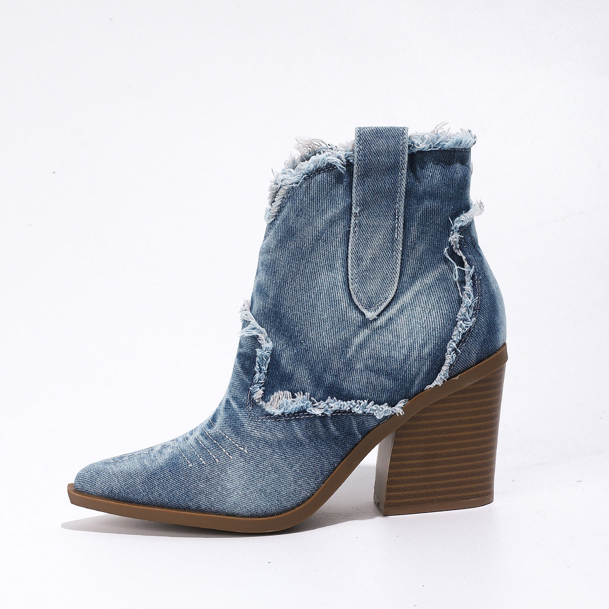 Drune | Damen Trendy Spitzes-Toe Western Cowboy-Stiefel Bequeme Stiefeletten