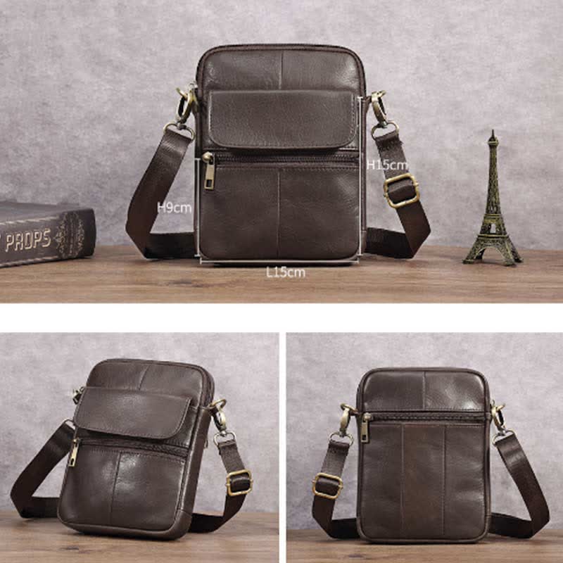 Drune | Kleine Umhängetasche Aus Echtem Leder Für Herren