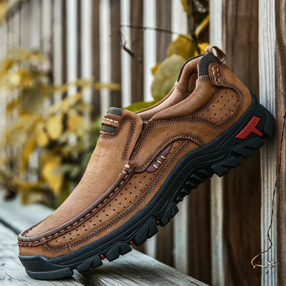 Drune | Herren-Laufschuhe aus Leder, leicht, atmungsaktiv, Freizeitschuhe zum Hineinschlüpfen