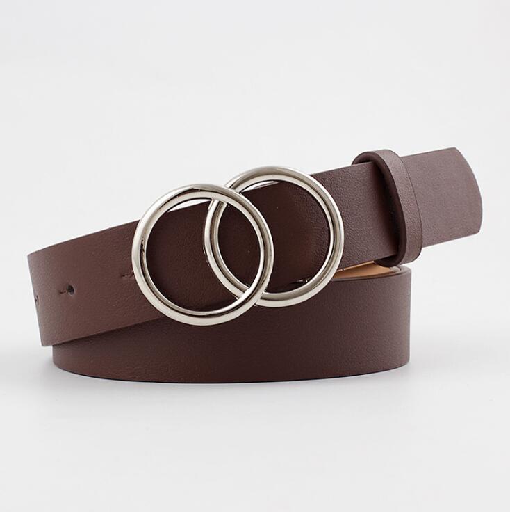Beltona - Damen-Ledergürtel mit O-Ring-Schnalle