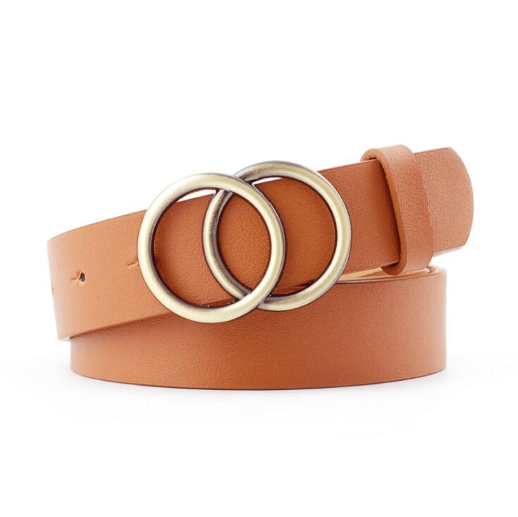 Beltona - Damen-Ledergürtel mit O-Ring-Schnalle
