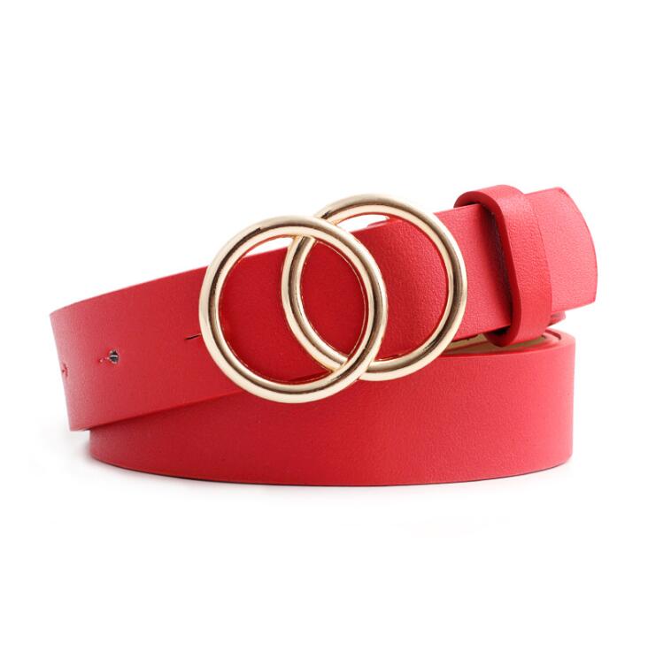 Beltona - Damen-Ledergürtel mit O-Ring-Schnalle
