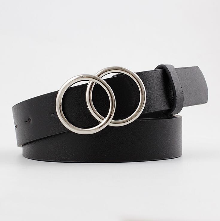 Beltona - Damen-Ledergürtel mit O-Ring-Schnalle