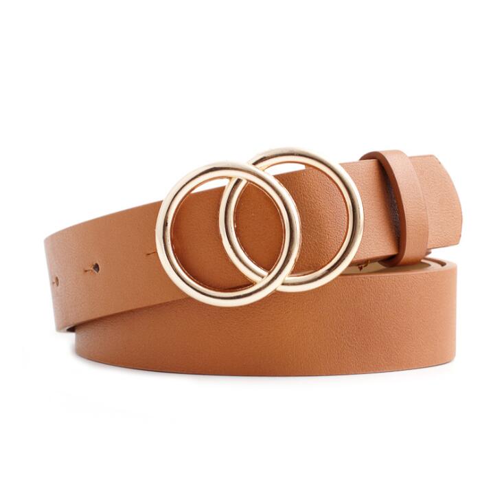 Beltona - Damen-Ledergürtel mit O-Ring-Schnalle