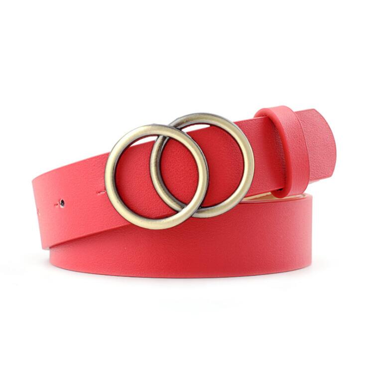 Beltona - Damen-Ledergürtel mit O-Ring-Schnalle