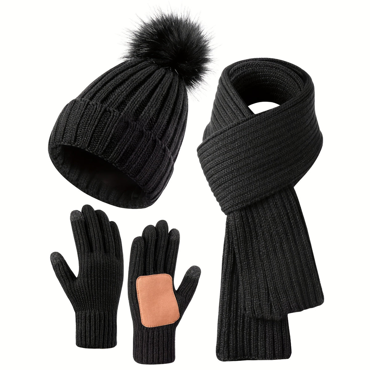 Drune | Lässiger Winter Stilvolles 3-teiliges Set für Frauen