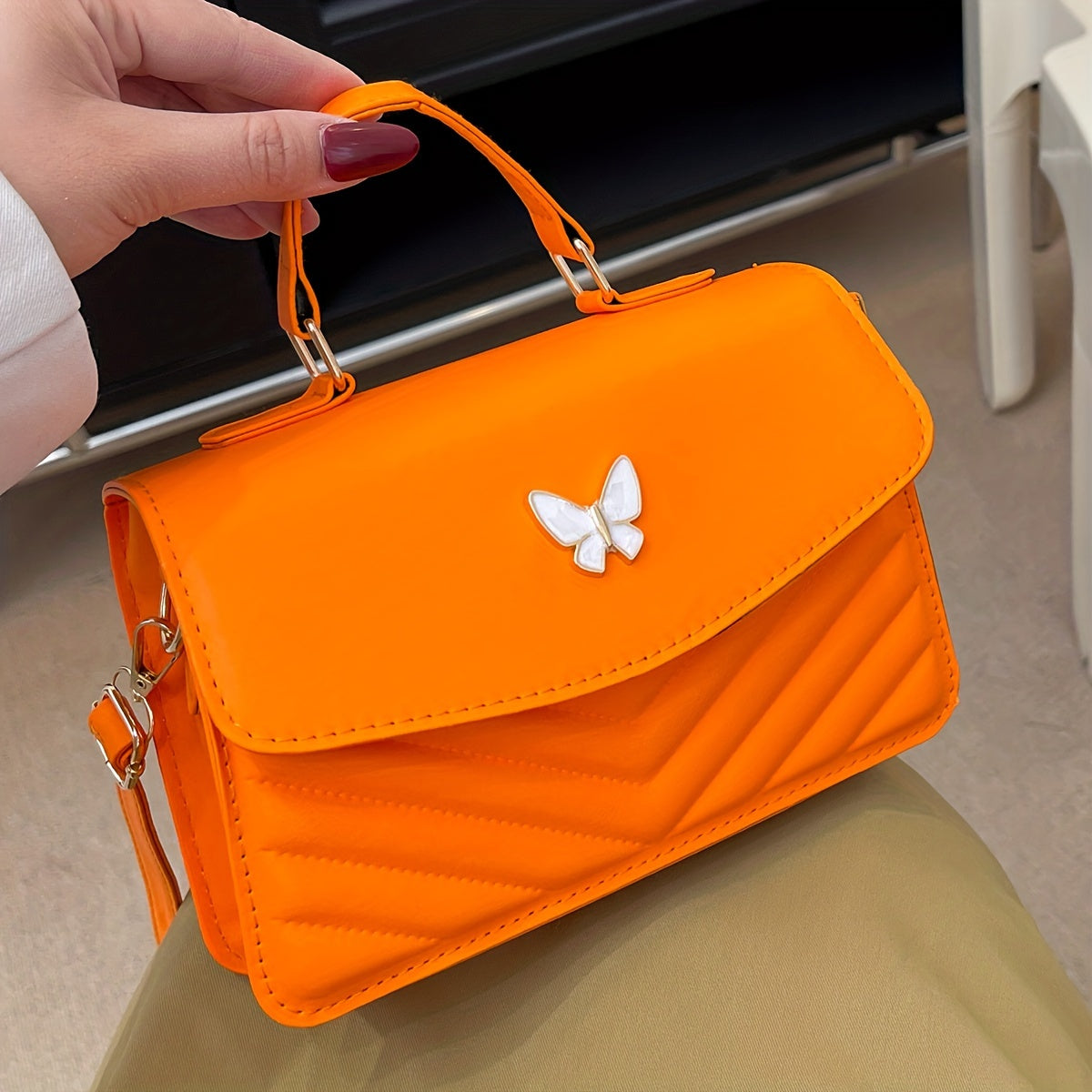 Drune | Modische einfarbige Schultertasche und Umhängetasche