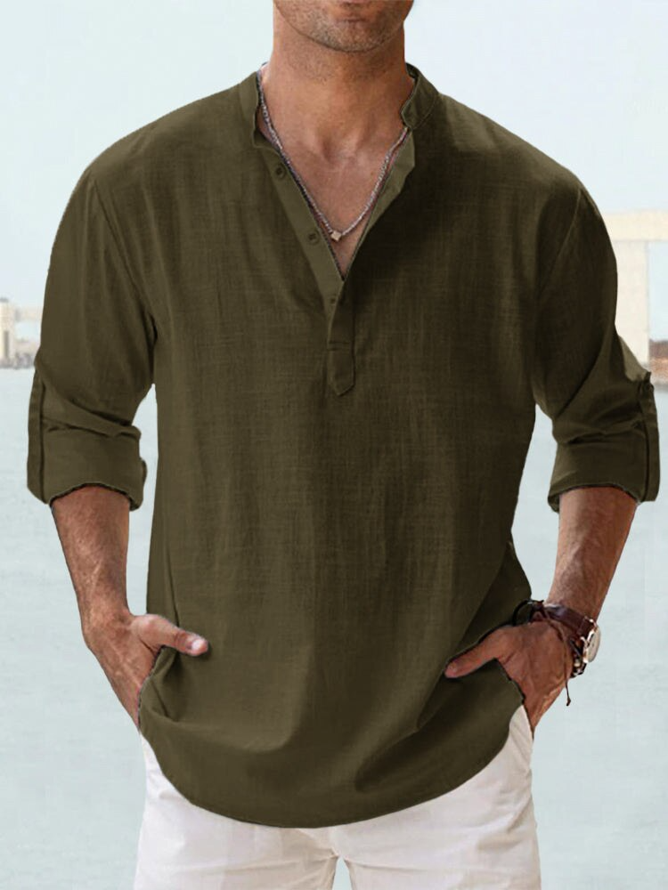 Camicia da uomo in lino Premium