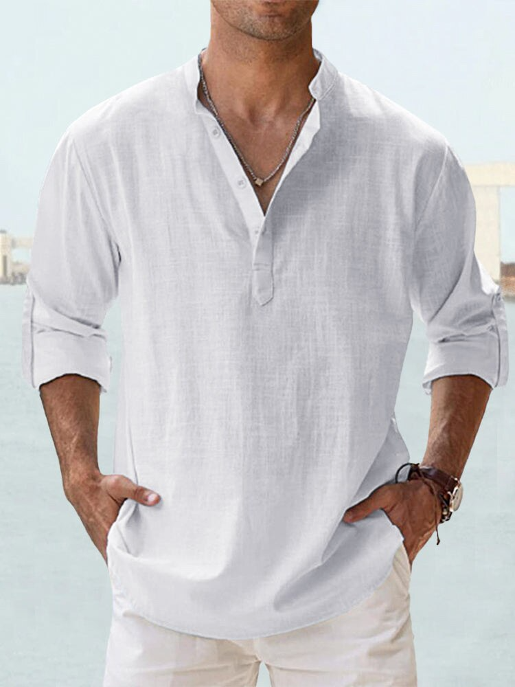 Camicia da uomo in lino Premium