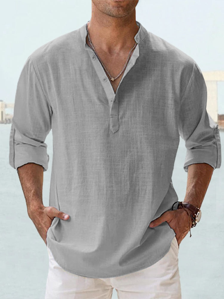 Camicia da uomo in lino Premium
