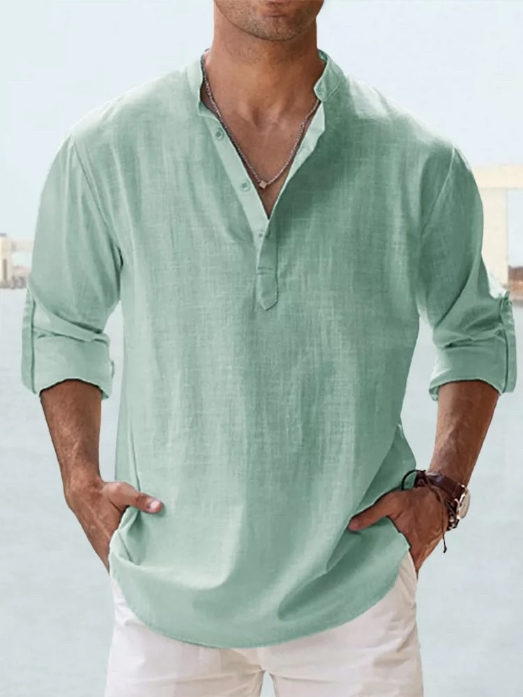 Camicia da uomo in lino Premium