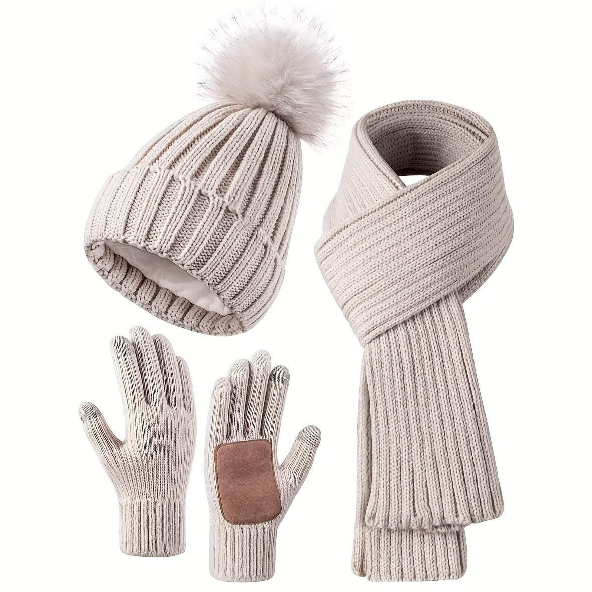 Drune | Lässiger Winter Stilvolles 3-teiliges Set für Frauen