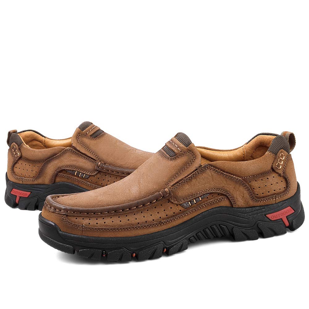 Drune | Herren-Laufschuhe aus Leder, leicht, atmungsaktiv, Freizeitschuhe zum Hineinschlüpfen