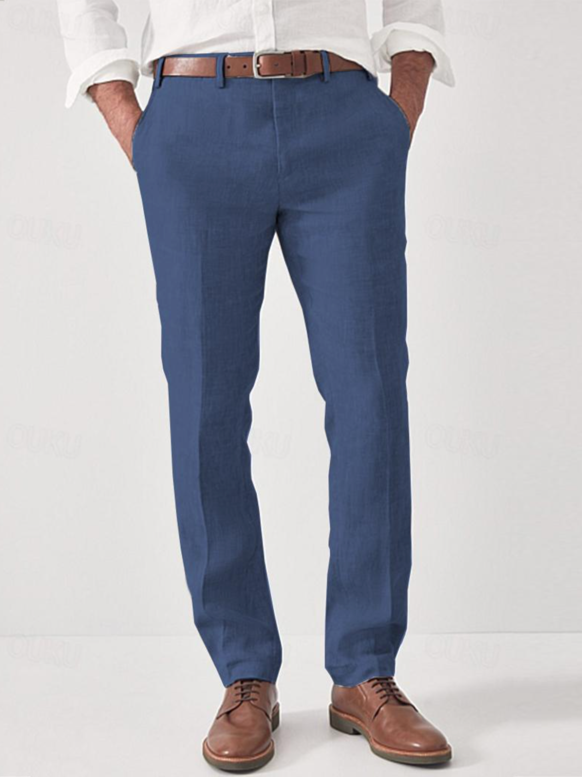 Drune | Herren Chino Hose Schwarze Stoffhose