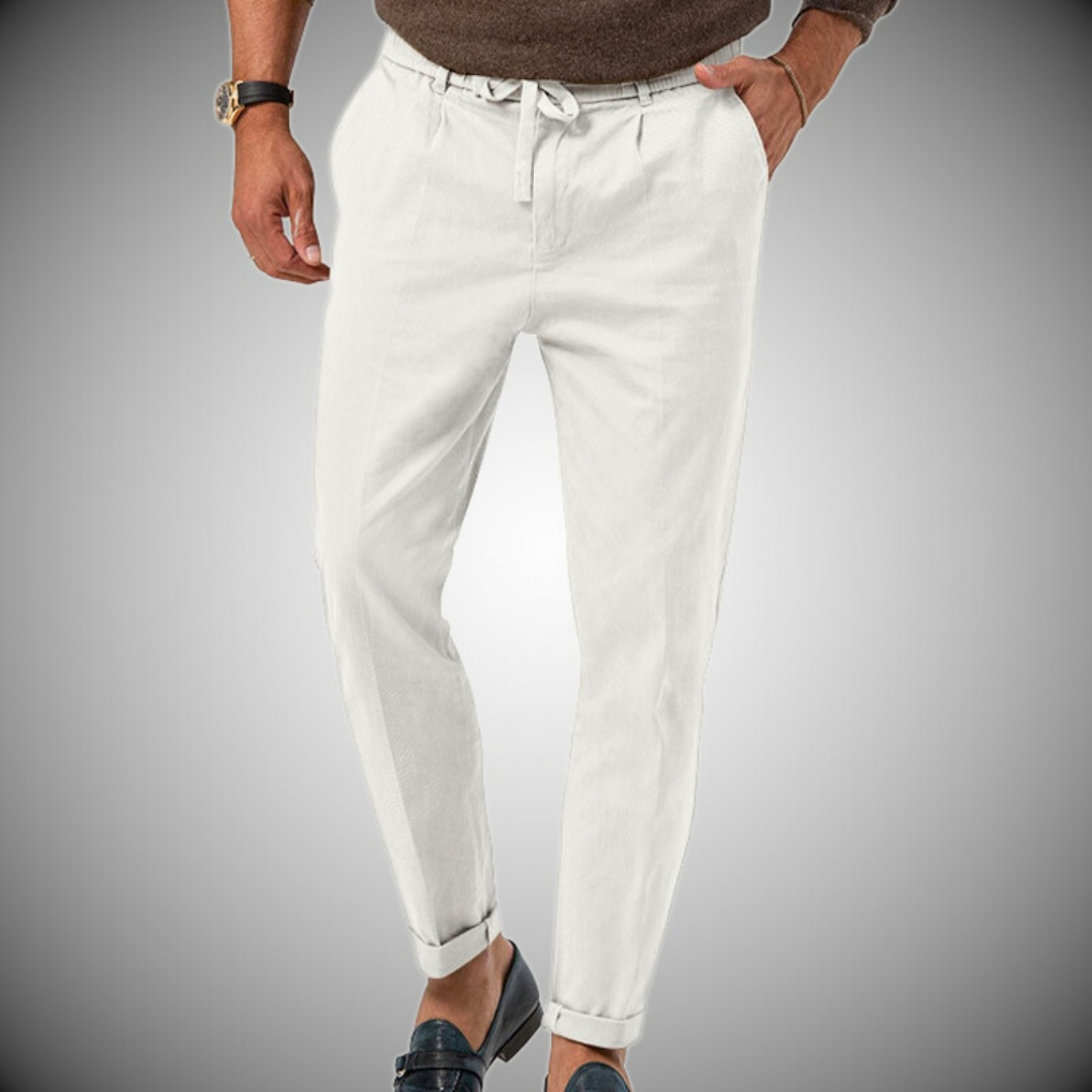 Drune | Herren Chino Hose Weiß Stoffhose