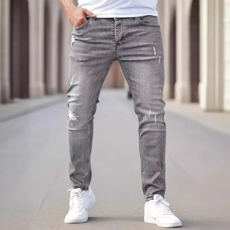 Jeans slim fit da uomo grigi