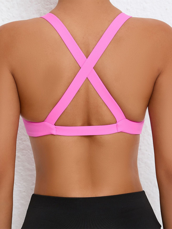 Drune | Enganliegend schnelltrocknender Sport Yoga-BH für Outdoor-Laufen Cross-Back Fitness-Unterwäsche