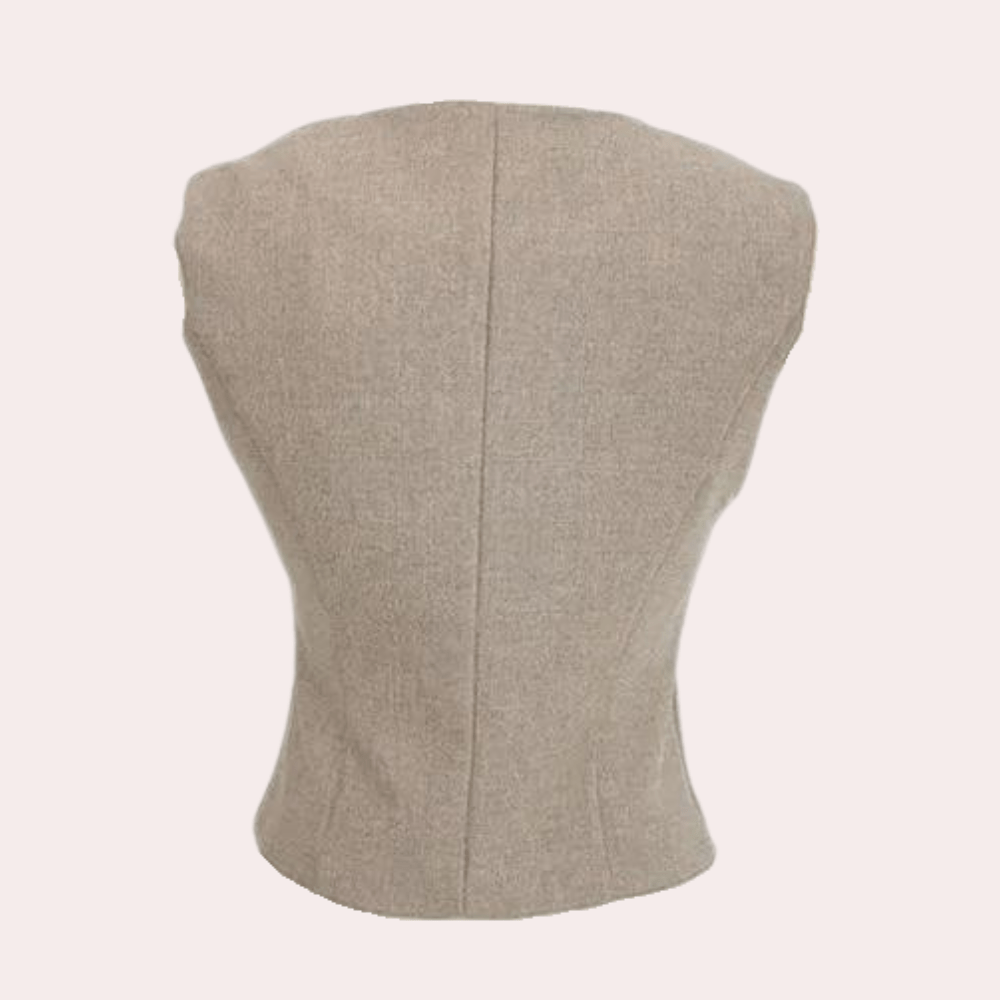 Damen dreiteiliger Hosenanzug mit Hose, Weste und Blazer