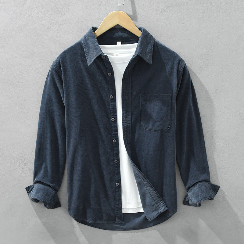 Camicia da uomo in velluto a coste in stile retrò: elegante, versatile e comoda