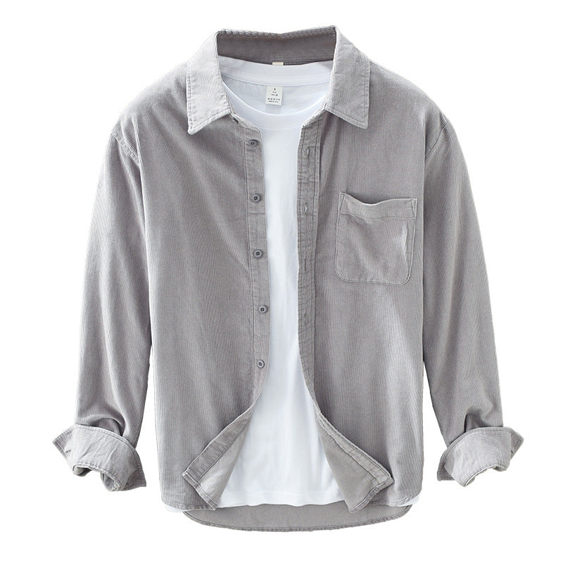 Camicia da uomo in velluto a coste in stile retrò: elegante, versatile e comoda