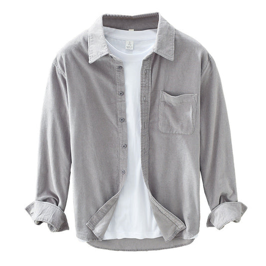 Camicia da uomo in velluto a coste in stile retrò: elegante, versatile e comoda