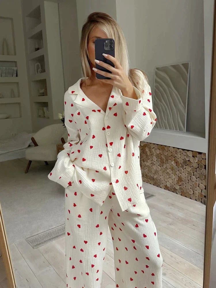 Drune | Das Ästhetische Herz-Pyjama-Set