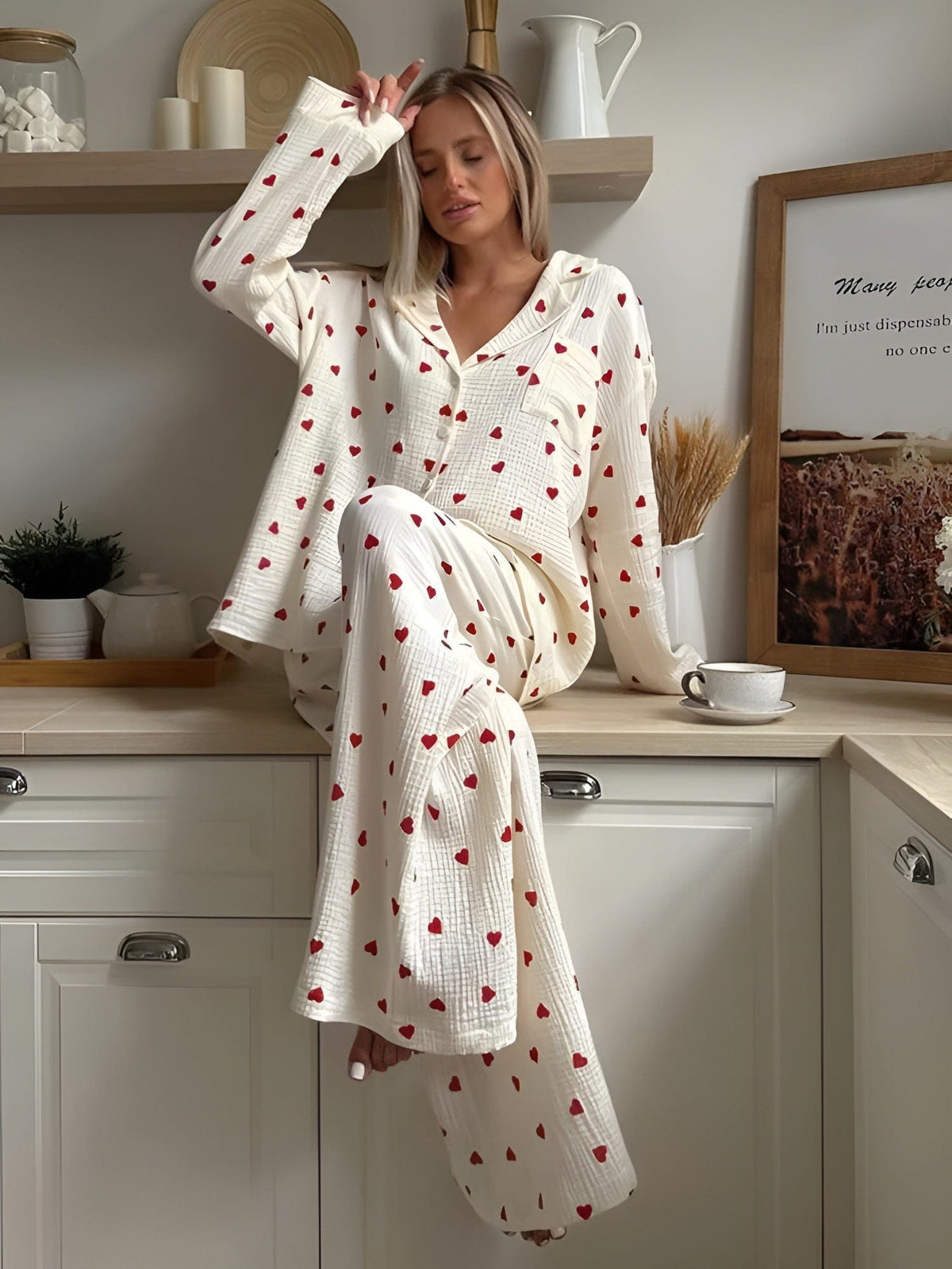 Drune | Das Ästhetische Herz-Pyjama-Set