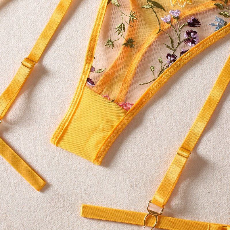 Drune | 3-teiliges Französisches Lingerie-Set für sinnliche Eleganz