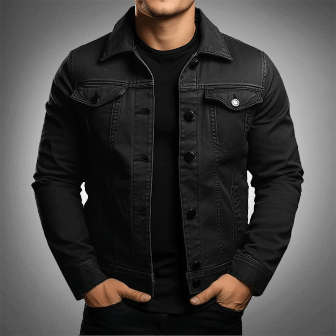 Giacca in denim da uomo: giacca di jeans elegante, look casual e alla moda