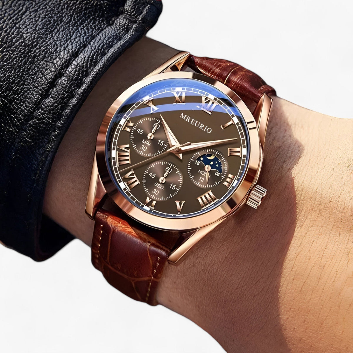 Drune | Herren Uhr Mit Luxuriösem Lederarmband