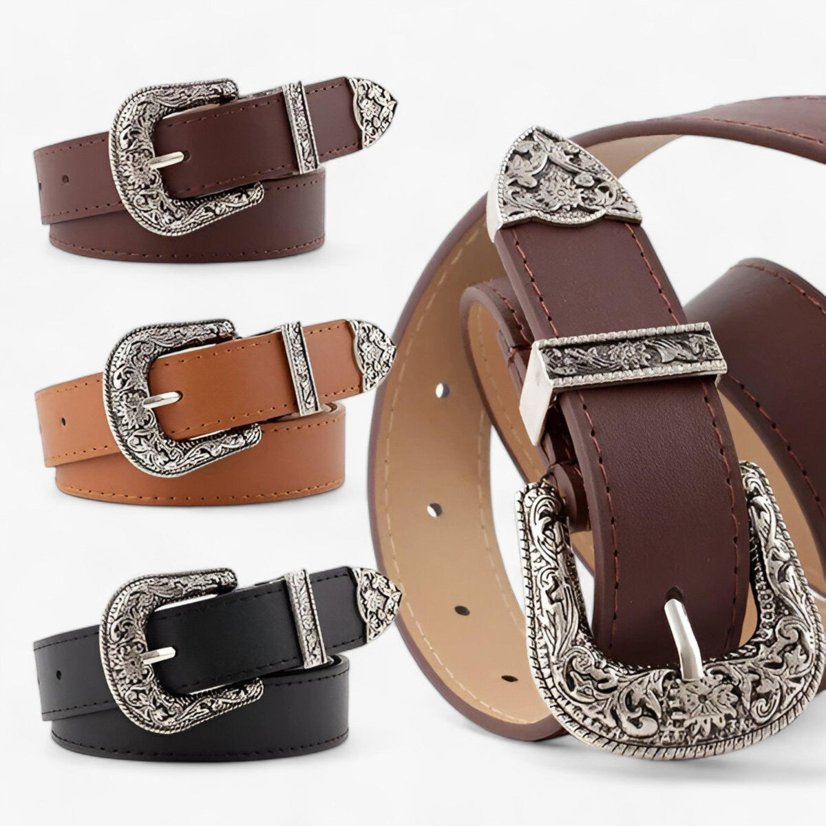 Drune | Boho Western Leder Gürtel Für Damen Weinlese Stil & Langlebiges Design