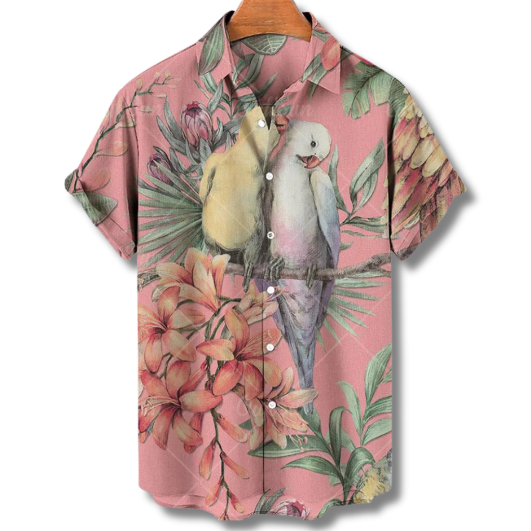 Camicia estiva da uomo in stile hawaiano