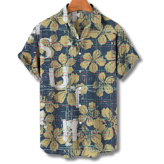 Camicia estiva da uomo in stile hawaiano