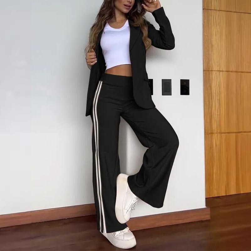 Drune | Blazer Mit Kerbrevers Und Hose Mit Weitem Bein Satz