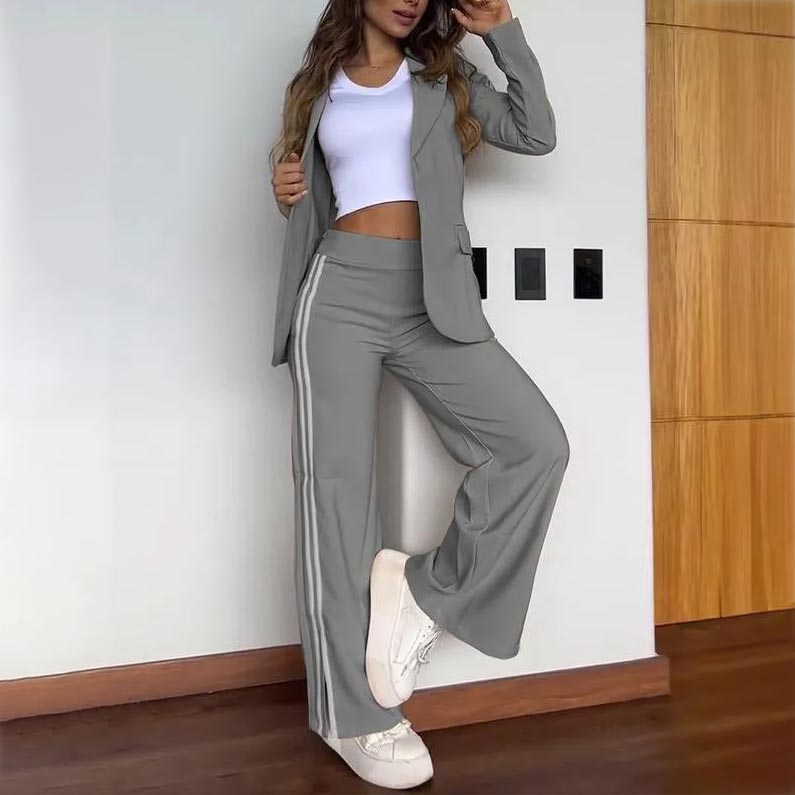 Drune | Blazer Mit Kerbrevers Und Hose Mit Weitem Bein Satz