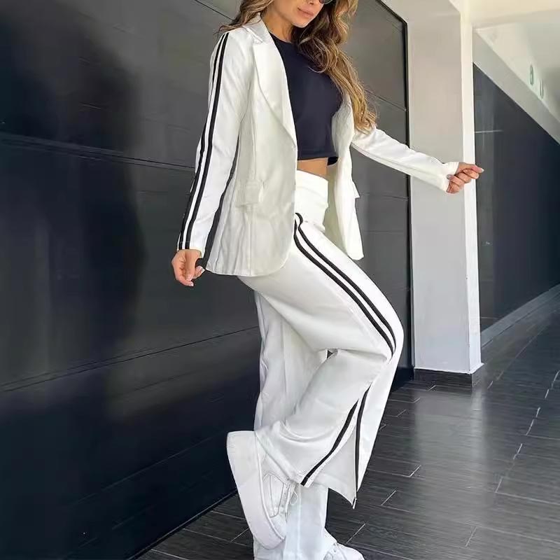 Drune | Blazer Mit Kerbrevers Und Hose Mit Weitem Bein Satz