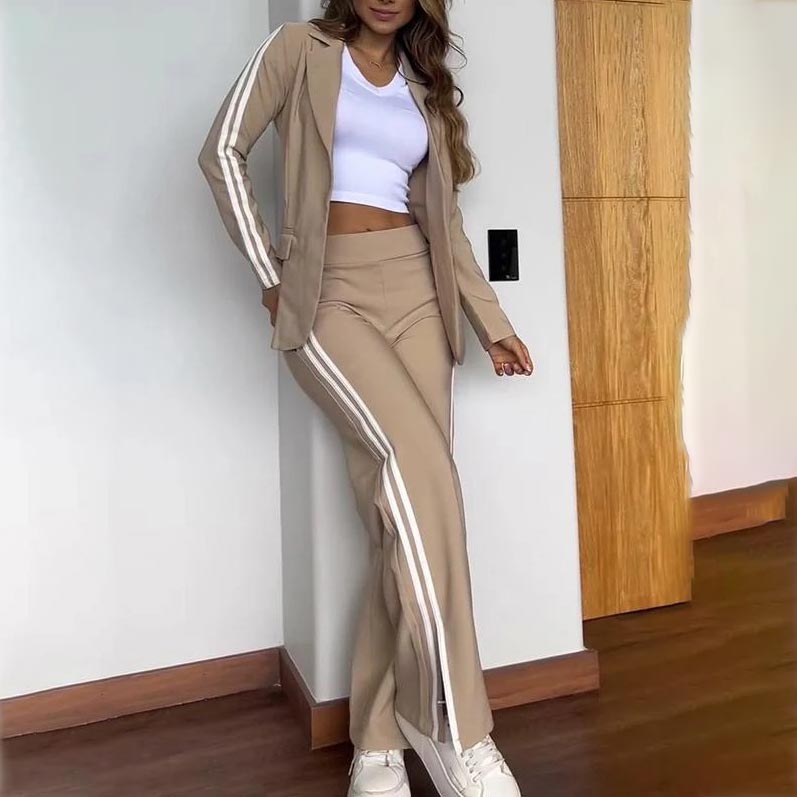 Drune | Blazer Mit Kerbrevers Und Hose Mit Weitem Bein Satz
