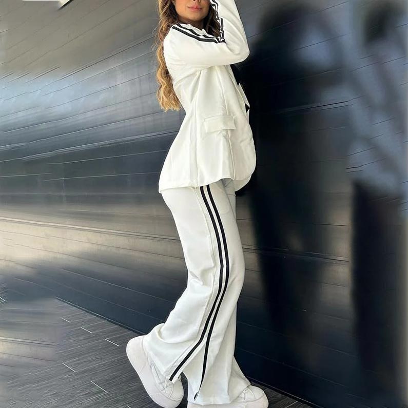 Drune | Blazer Mit Kerbrevers Und Hose Mit Weitem Bein Satz