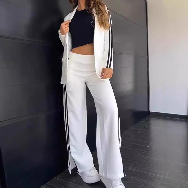 Drune | Blazer Mit Kerbrevers Und Hose Mit Weitem Bein Satz