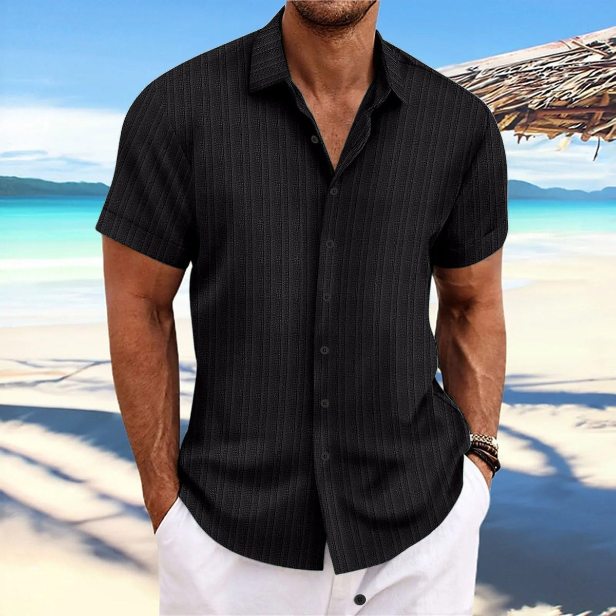 Elegante camicia a maniche corte