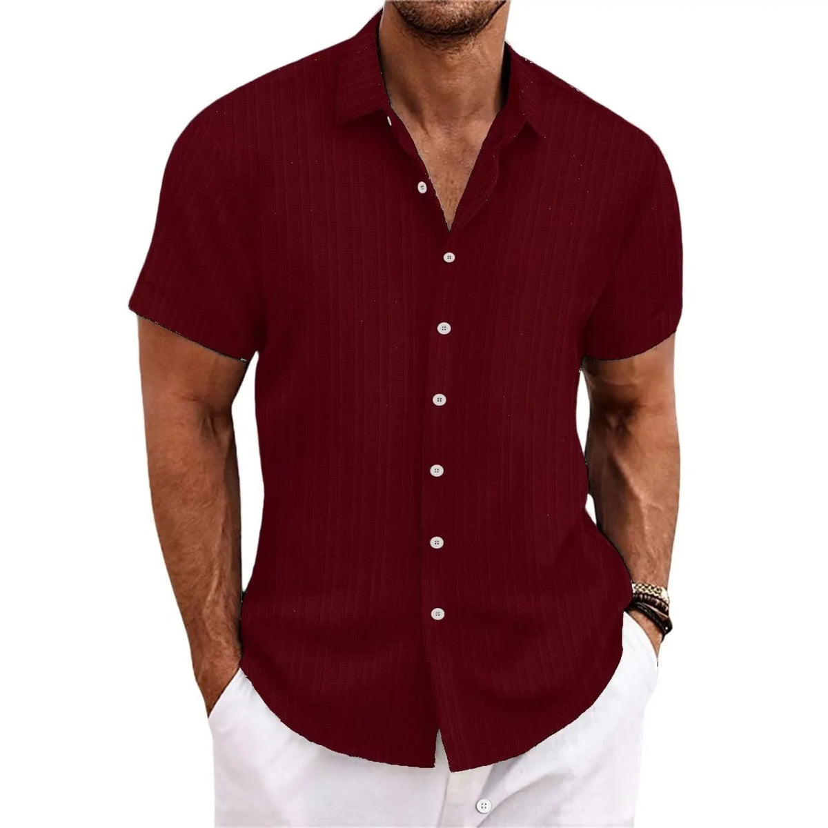 Elegante camicia a maniche corte
